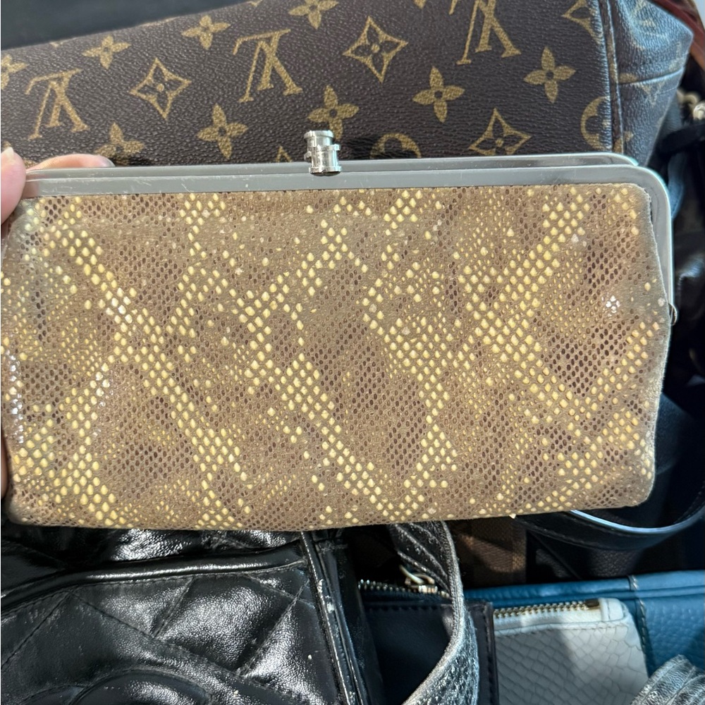 HOBO Brown and Gold Clutch